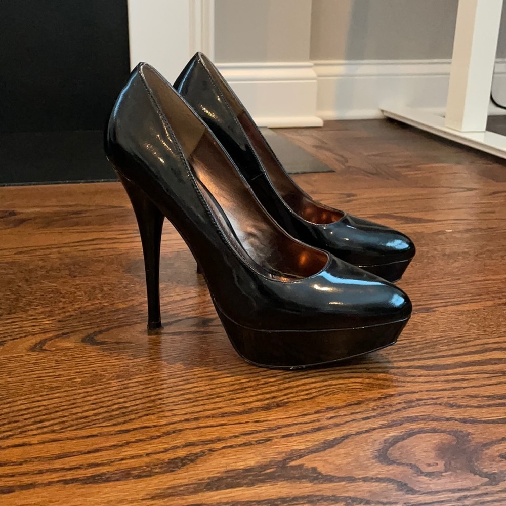 Steve Madden platform patent leather stilettos